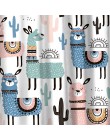 Encantador patrón de dibujos de alpacas de poliéster cortinas de ducha impermeables con alfombra de suelo rectangular antidesliz