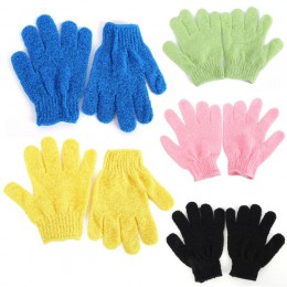 1 par de guantes para baño y ducha exfoliante lavado piel Spa masaje exfoliante cuerpo guante depurador 9 colores (Color aleator