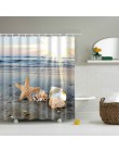 Nuevo colorido respetuoso con el medio ambiente playa Concha estrella de mar poliéster de alta calidad lavable baño decoración c