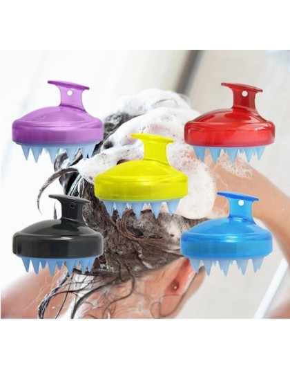 2019 gran oferta Spa champú para el cabello cabezal de cepillo de silicona para el cuero cabelludo corporal masaje ducha cepillo