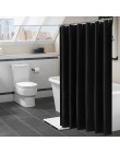 Cortinas de baño modernas negras de tela impermeable de Color sólido para bañera de baño amplia cubierta de baño 12 ganchos
