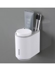 AODMUKI baño dispensador automático de pasta de dientes exprimidor de pasta de dientes montado en la Pared Soporte de cepillo de