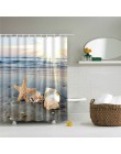 Paisaje marino 3d cortinas de ducha impresas Set de tela de poliéster impermeable de alta calidad cortina de baño cortina de pan