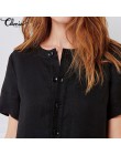 Vestido de lino de verano 2019 Celmia mujeres túnica Top camisa de manga corta botón Mujer Vintage Casual Vestidos Sarafans S-5X