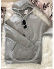 Mujer letra terciopelo algodón Casual Sudadera con capucha sudadera suelta otoño invierno cálido Jersey Top