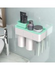 GUNOT soporte de cepillo de dientes de adsorción magnética dispensador de pasta de dientes montado en la pared caja de almacenam