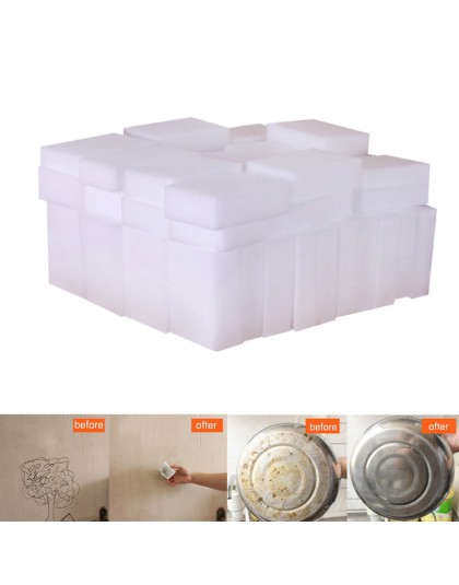 20 piezas esponja mágica blanca de melamina, limpiador de goma, esponjas de limpieza para herramientas de limpieza de cocina y b