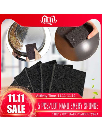 5 unids/lote nano esmeril esponja accesorios de cocina mágico borrador esponja de limpieza olla limpiar plato hogar quitar almoh