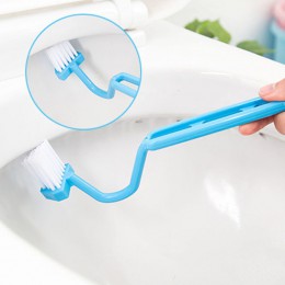 Cepillo de limpieza de baño accesorios de limpieza de baño cepillo de baño portátil cepillo de esquina 1 Uds mango de flexión fr