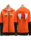 Animal Fox Ear Cosplay disfraces Sudadera con capucha abrigo cálido naranja sudadera Unisex sudaderas