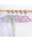 10 unids/lote colgador de ropa de acero inoxidable antideslizante ahorro de espacio perchas de ropa con gancho organizador de ar