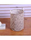 MICCK cesta de lavandería de gran capacidad de dibujos animados impermeable plegable de lino Picnic cesta niños caja de almacena