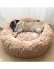Perrera perro gato redondo invierno cálido saco de dormir de felpa larga Super suave cama para mascotas cachorro cojín Mat gato 