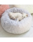 Super suave mascota cama perrera perro redondo gato invierno cálido saco de dormir largo felpa cachorro cojín Mat portátil gato 