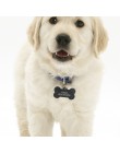 Etiqueta de perro personalizada de acero inoxidable nombre grabado etiquetas de identificación para Collar de perro Anti-Pérdida