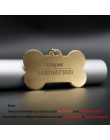 Etiqueta de perro personalizada de acero inoxidable nombre grabado etiquetas de identificación para Collar de perro Anti-Pérdida