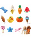 Pawstrip 1pc perro de peluche juguetes chillones hueso hielo crema de zanahoria juguete masticable para cachorros interactivo ga