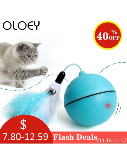 Nueva bola giratoria eléctrica recargable USB juguetes para gatos BOLA MÁGICA láser interactiva juguete con luz láser mantén a t