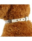 Collar de cuero PU con perlas artificiales y diamantes de imitación para mascotas para perros pequeños