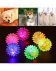 1 pieza de bolas de goma interactivas que iluminan las bolas de juguete de perro, perro, gato, mascota, juguetes suaves para mas