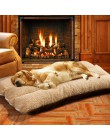 Alfombrilla de cama para perros de invierno gruesa manta de cojín para mascotas cálida cama de lana para perros pequeños y grand