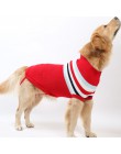 Stripe Big Dog Sweater invierno ropa cálida para mascotas para perros pequeños y grandes Chihuahua Golden Retriever abrigo para 