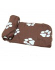 Adorable mascota perros gatos cama manta suave cálida polar diseño de pata estampado mascota cachorro cama sofá mascota producto