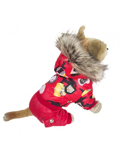 Nueva ropa Popular para perros con capucha de invierno de espesor cálido con estampado de gatos cachorros de perros chaquetas de