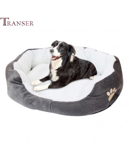 Transer cama suave de felpa para perros con almohadón doble cálido para perros y gatos, perrera, envío directo 90611