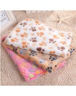 Alfombrillas de cama para perros suaves de vellón Coral pata de pie de impresión cálida manta para mascotas fundas para cama alf