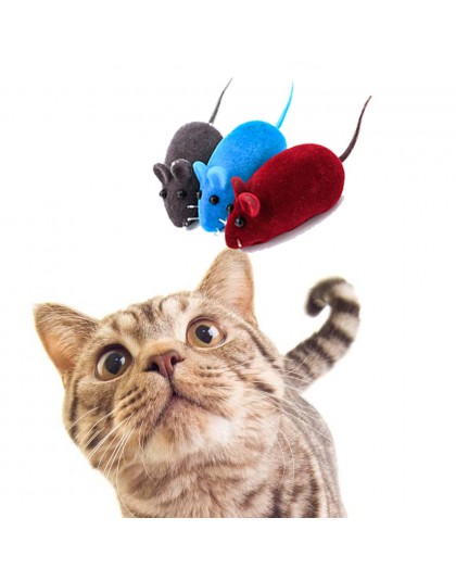 1 pieza de sonido interactivo de felpa de goma ratón de vinilo para mascotas gato realista juguetes de sonido flocado ratón dive