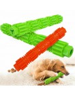 Nuevos palos molares de goma suave de comida con fugas de perro juguetes interactivos elástico stick perro masticar juguete para