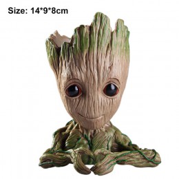 Maceta de flores para bebé maceta de Groot lindo juguete pluma titular PVC héroe modelo bebé árbol hombre maceta para planta de 