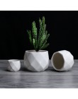 Maceta geométrica creativa de cerámica con diamantes, macetas simples y suculentas para plantas, plantadores verdes, pequeñas ma