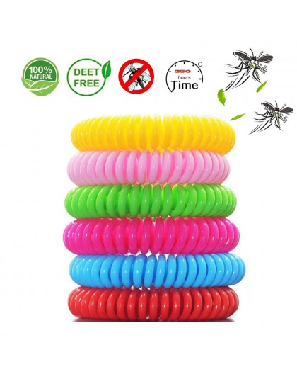3 unids/lote pulsera repelente de Mosquitos de Color al azar banda repelente de mosquitos para niños