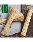 Palitos para pinchos de bambú resistentes BBQ fruta Shish Kebab madera Natural 25cm palos varilla para barbacoa 66CY