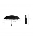 JPZYLFKZL paraguas plegable automático de diez huesos paraguas de lujo grande a prueba de viento para hombre lluvia pintura negr