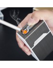 Funda de cigarrillo 2 en 1 caja de carga USB encendedor a prueba de viento para fumar cigarrillo de caja de Metal cajas recargab