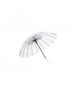 Paraguas transparente semiautomático para proteger contra el viento y la lluvia paraguas de mango largo claro campo de visión