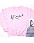 Bendita mujer sudaderas camisetas Rosa ropa de otoño Christian gráfico Sudadera con capucha manga larga dama Streetwear envío de