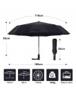 Paraguas automático plegable resistente al viento fuerte lluvia de 12 varillas sombrilla larga portátil de negocios sombrilla co