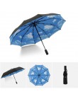 Paraguas reforzado de gran tamaño automático tres paraguas plegable Masculino Femenino paraguas lluvia mujeres paraguas de negoc