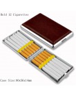 Soporte 12 14 16 18 20 ahumador caja para cigarrillos de cuero clásico caja de Metal para fumar caja de tabaco para regalo de ho