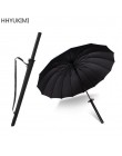 HHYUKIMI Drop Shipping a prueba de viento espada Samurai sol lluvia paraguas estilo Ninja mango largo recto Paraguas Manual abie