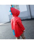 1 Pza lindo pequeño dinosaurio impermeable poliéster lluvia abrigo niño niños niñas poncho resistente al viento Kindergarten est