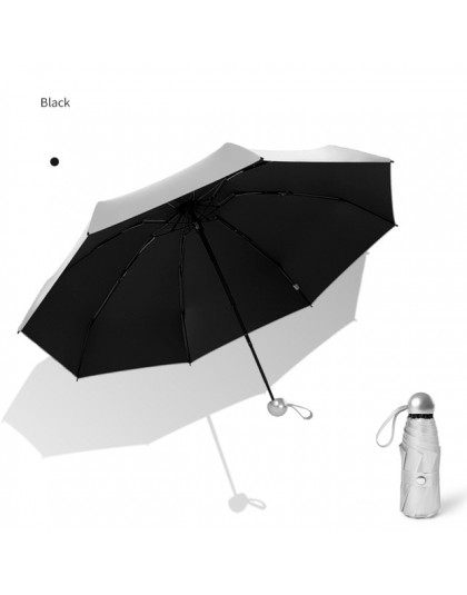 8 Ribs Pocket Mini Paraguas Anti UV Paraguas solar lluvia a prueba de viento ligero plegable Paraguas portátil para Mujeres Homb