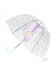 Paraguas de niños unicornio paraguas transparente niños paraguas láser lindo dibujos animados Alpaca paraguas para chica Sakura 