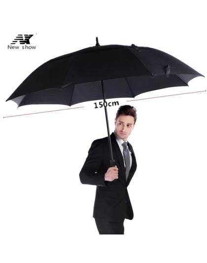 Paraguas de golf NX resistente al viento, paraguas largo Semi automático, paraguas grande para hombres y mujeres, paraguas de ne