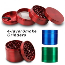 4 capas de aluminio molinillo de tabaco triturador de hierba para fumar especias herbales accesorios de trituradora de manivela 
