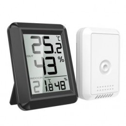 ORIA Mini Digital de temperatura LCD remoto termómetro higrómetro de interior al aire libre de Sensor de temperatura para la coc